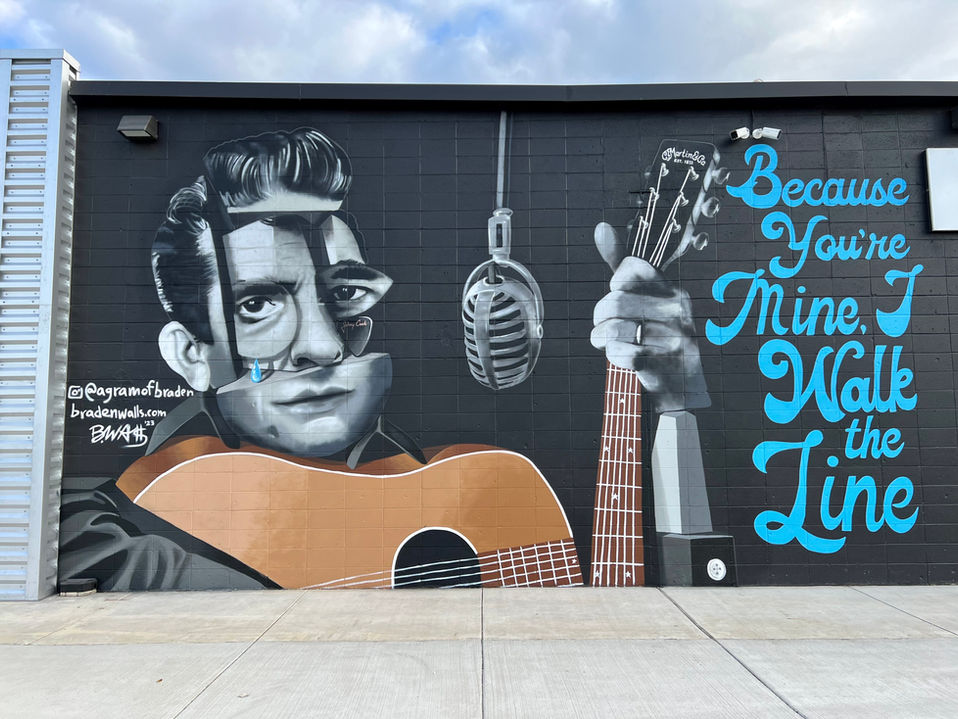 Johnny Cash Mural, Jonesboro, Arkansas, Johnny Cash Art