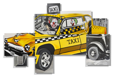 Art, Taxi, Joker, DC Comics, Fossil,  Crazy Taxi, Taxi Driver, Video Games, Joaquin Phoenix, Robert De Niro