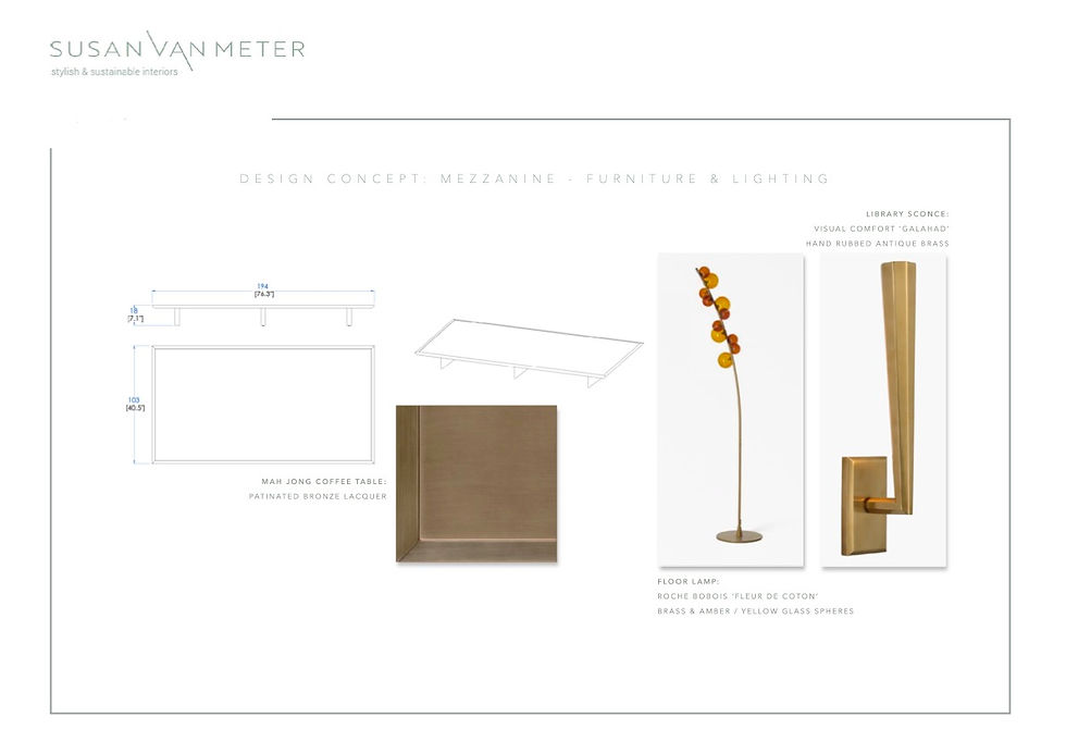 Mezzanine mood board for lighting