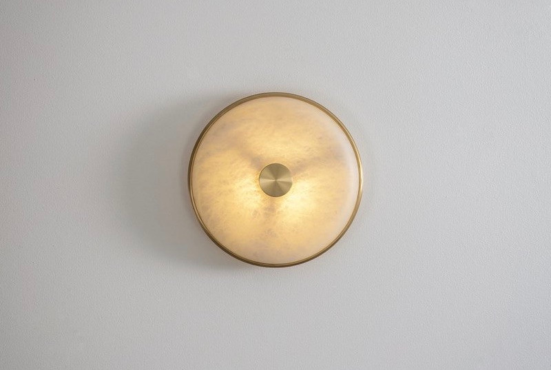 Luxury alabaster waterproof wall lights for a bathroom