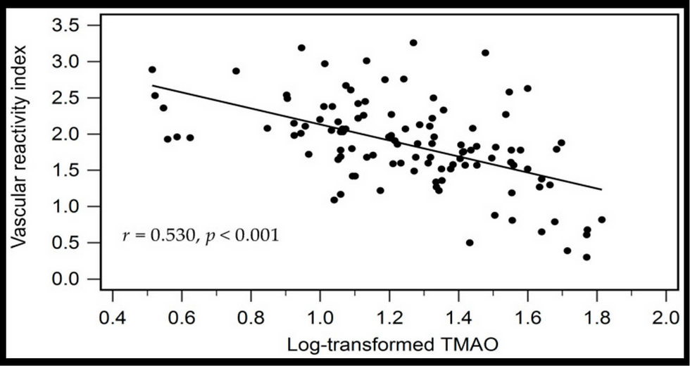 Elevated Serum Trimethylamine N-Oxide Predicts Impaired Vascular Reactivity in Patients with Hypertension