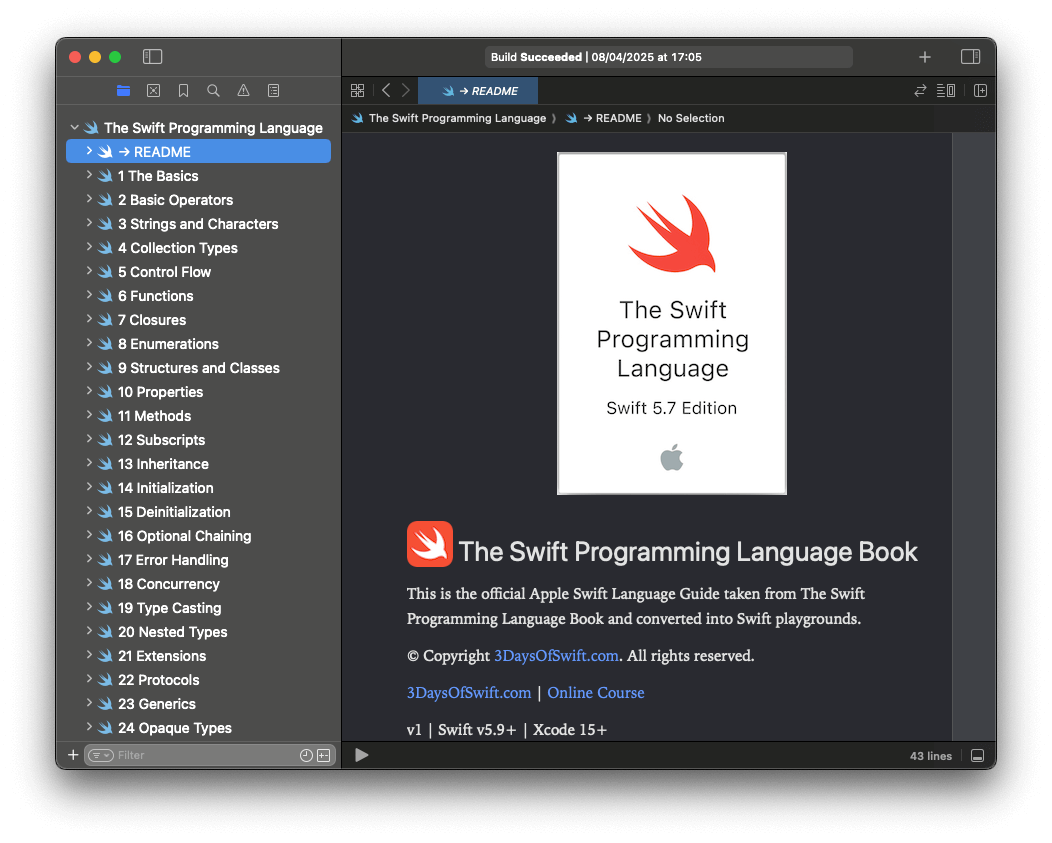 The Swift Programming Language Xcode Playground.png