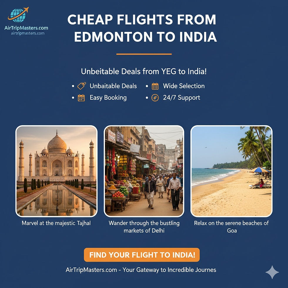 Cheap Flights from Edmonton to India