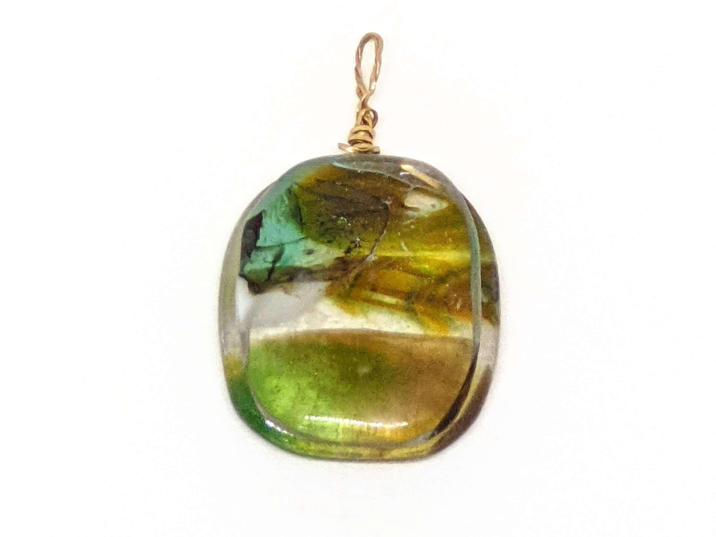 amber nugget pendant