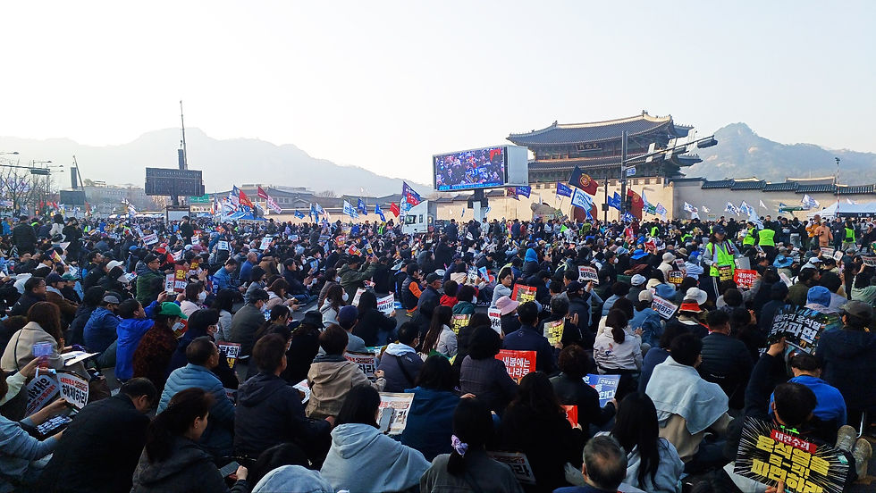 지난 3월 22일 경복궁 광화문 앞 탄핵 집회. 사진_planet03 DB