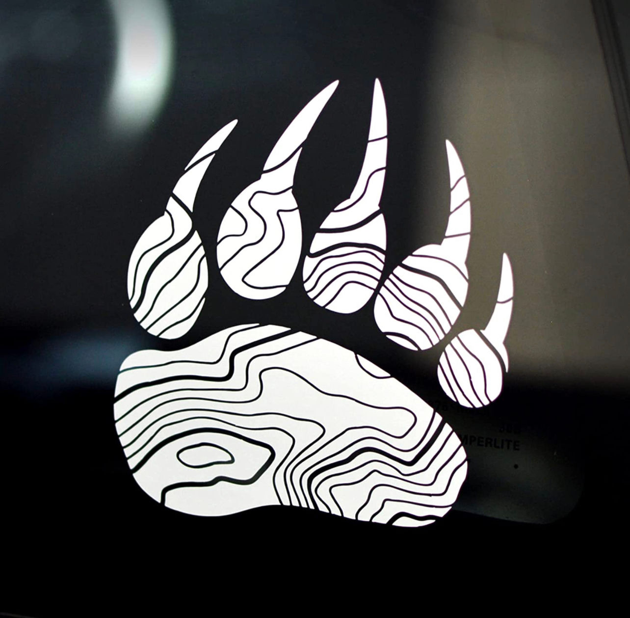 Grizzly Paw Decal "Mountain Topo"