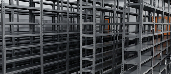 Light-duty- shelving, slotted-angle-racks, adjustable-steel-shelves.