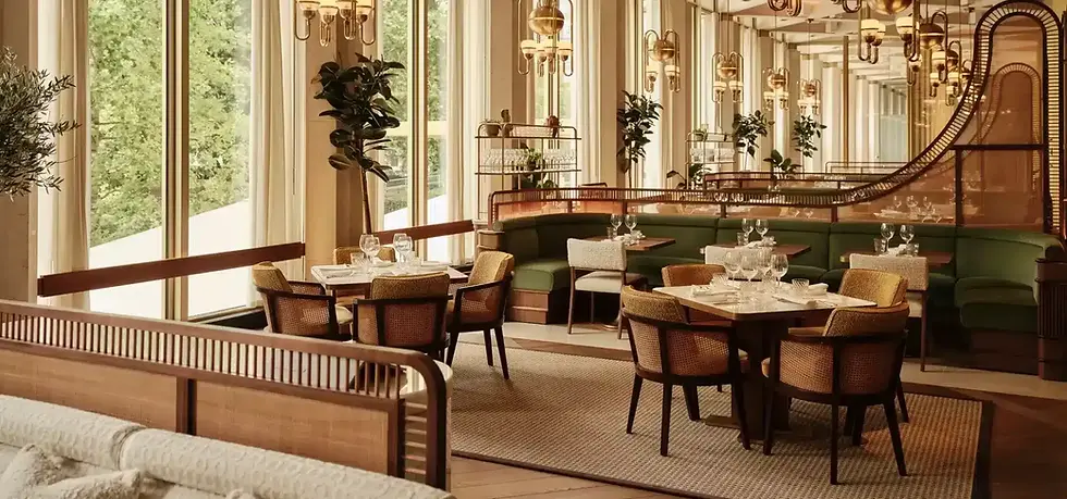 Elegant luxury restaurant with refined dining experience and premium interior