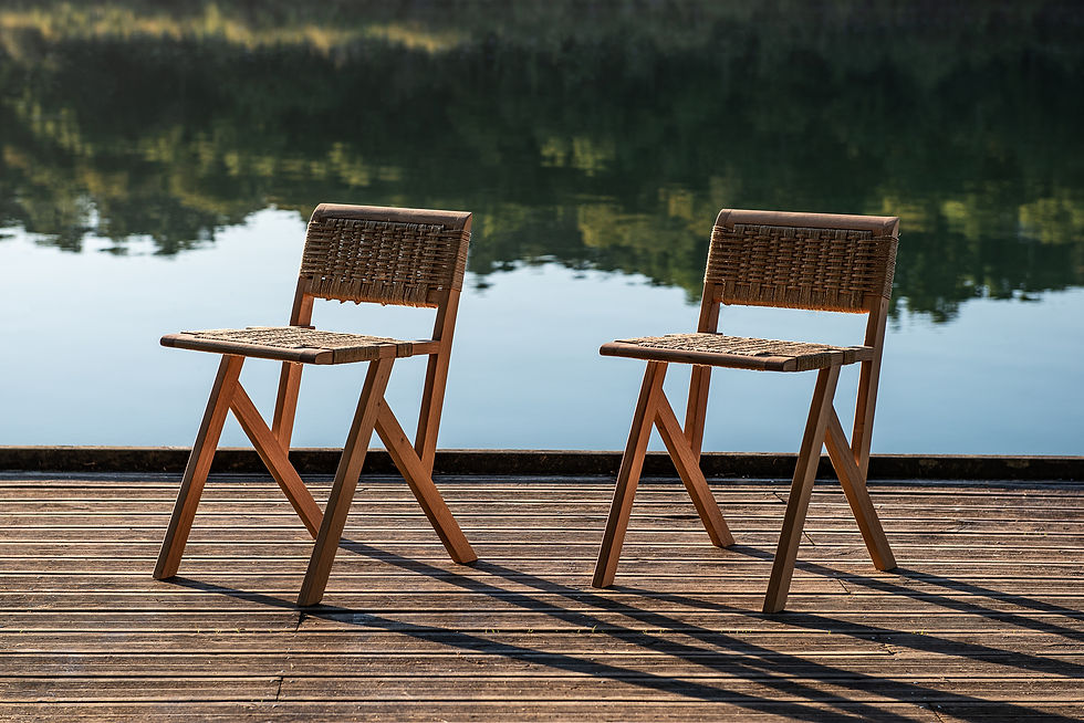 Shooting photo professionnel création de mobilier mise en scène nature