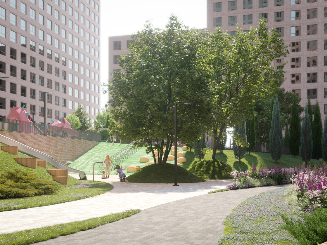 Competition project of the courtyard territory