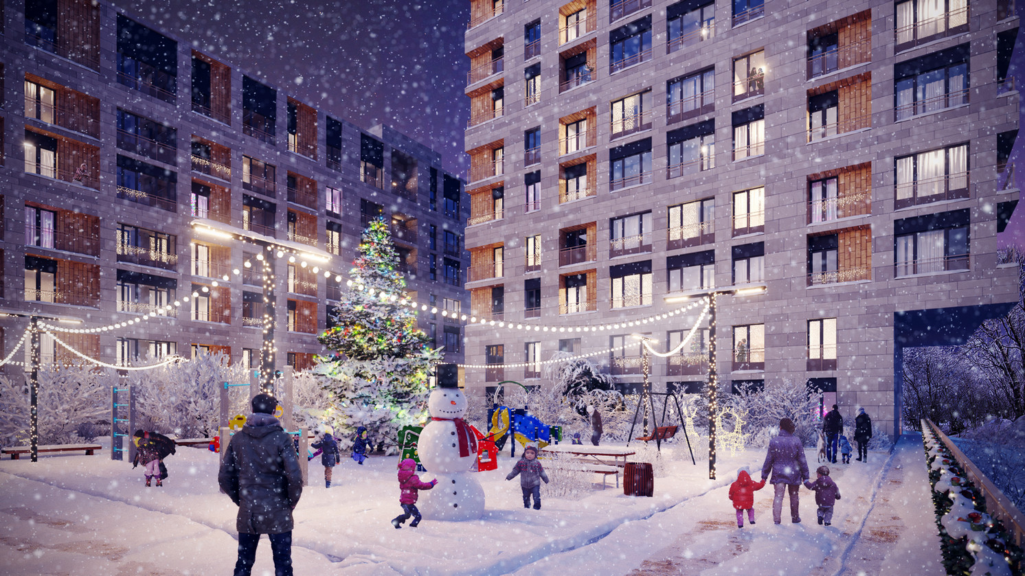 Level Kutuzovsky, winter perspective