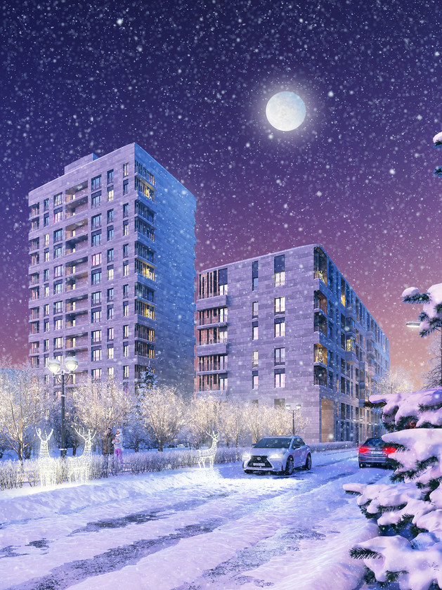 Level Kutuzovsky, winter perspective