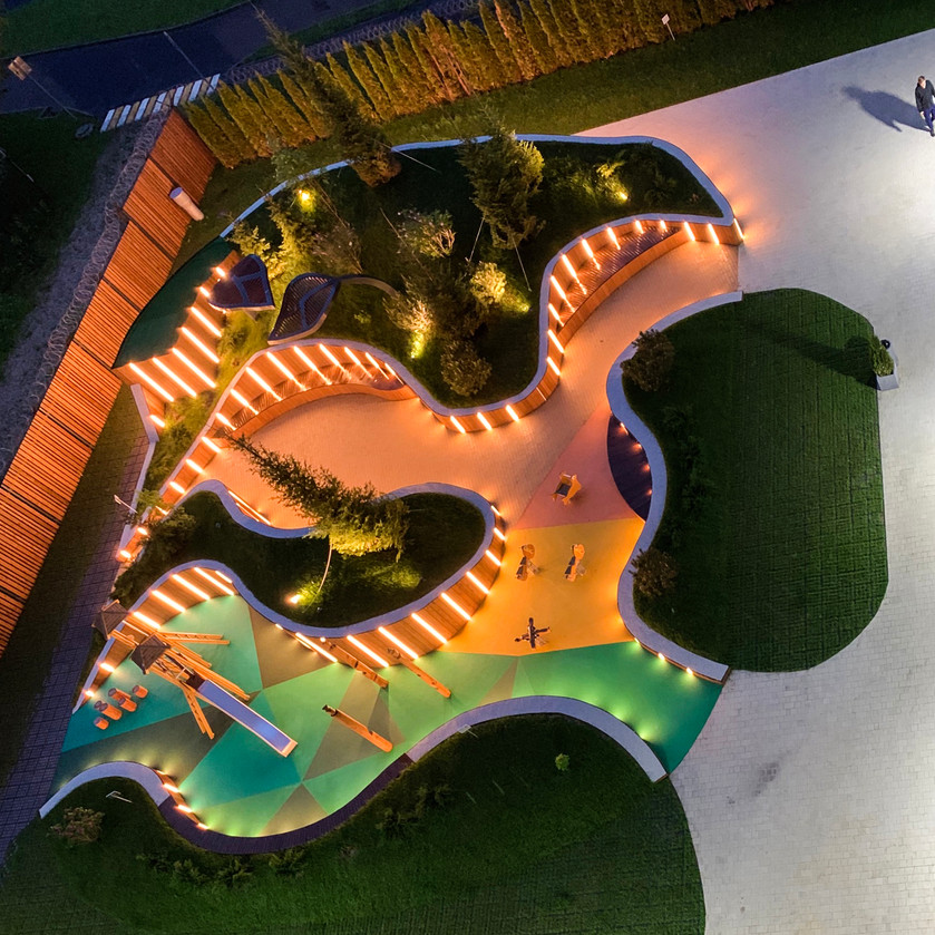 Implementation of the design of the courtyard area