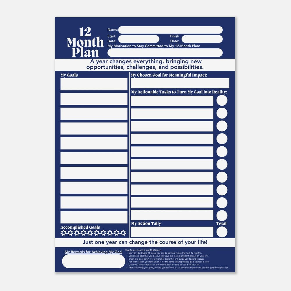 12 Month Plan: Original