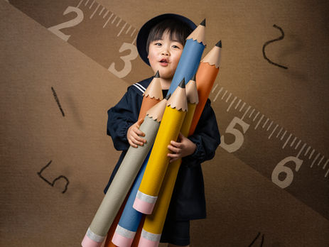 お子様の手描き文字を写真に