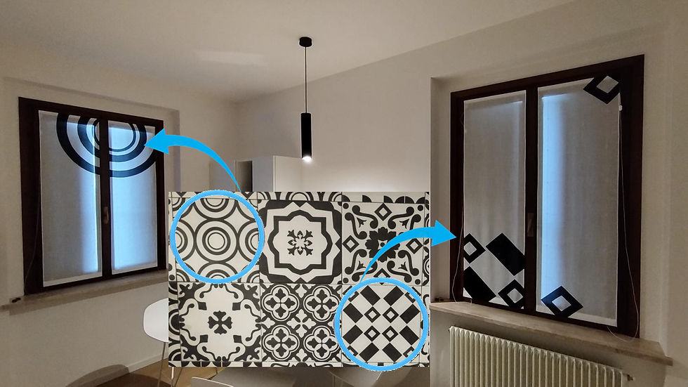 Tenda con decoro personalizzato