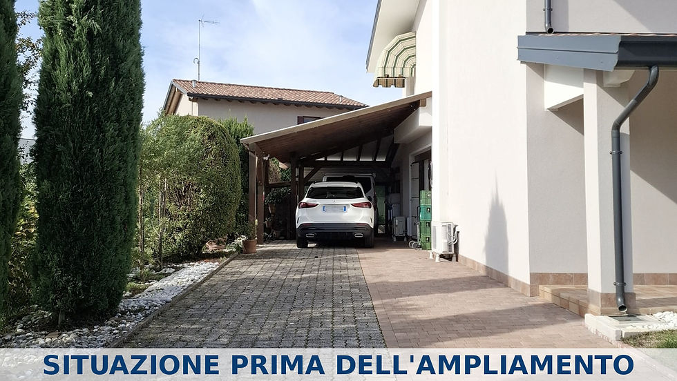 ampliamento pergola esistente