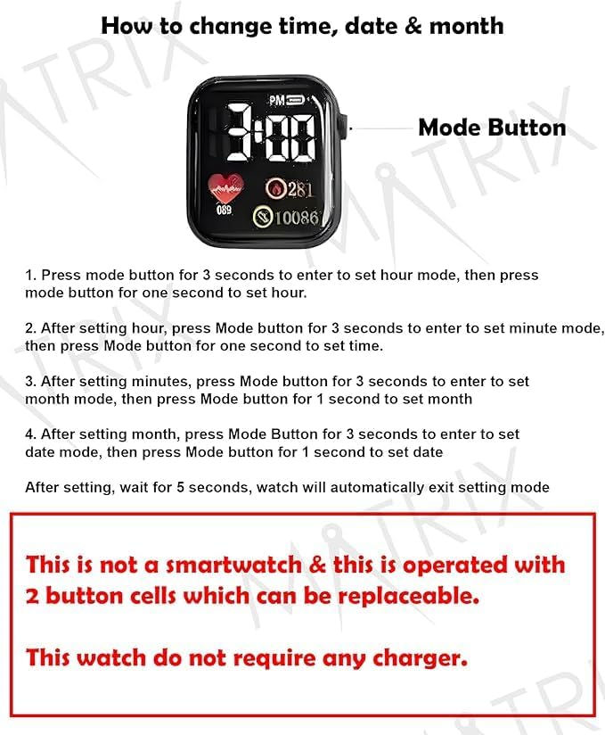 Thumbnail: ساعة يد ذكية رقمية LED