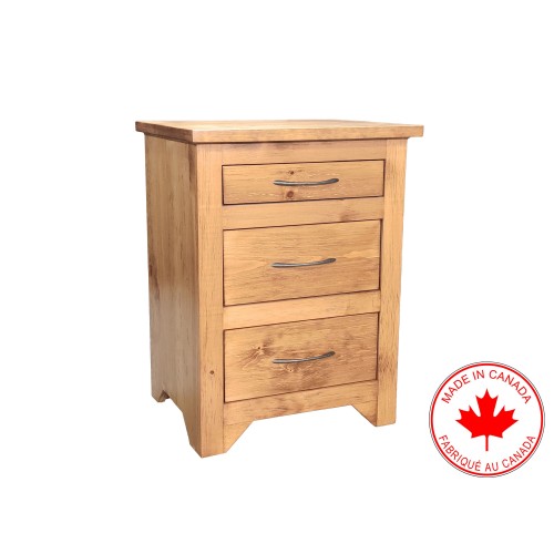 Solid Wood Nightstand - Natural
