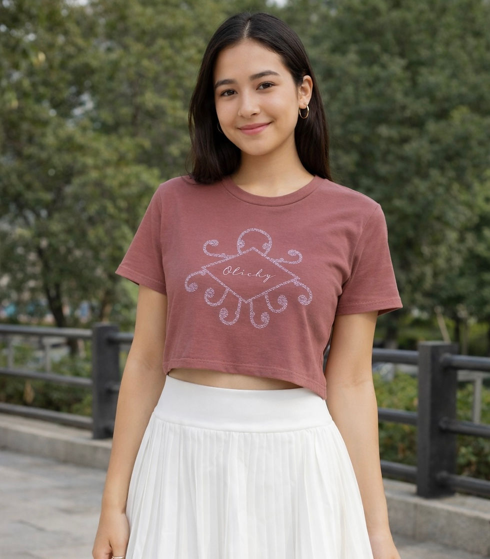 Thumbnail: Crop Tshirt- Short Sleeves