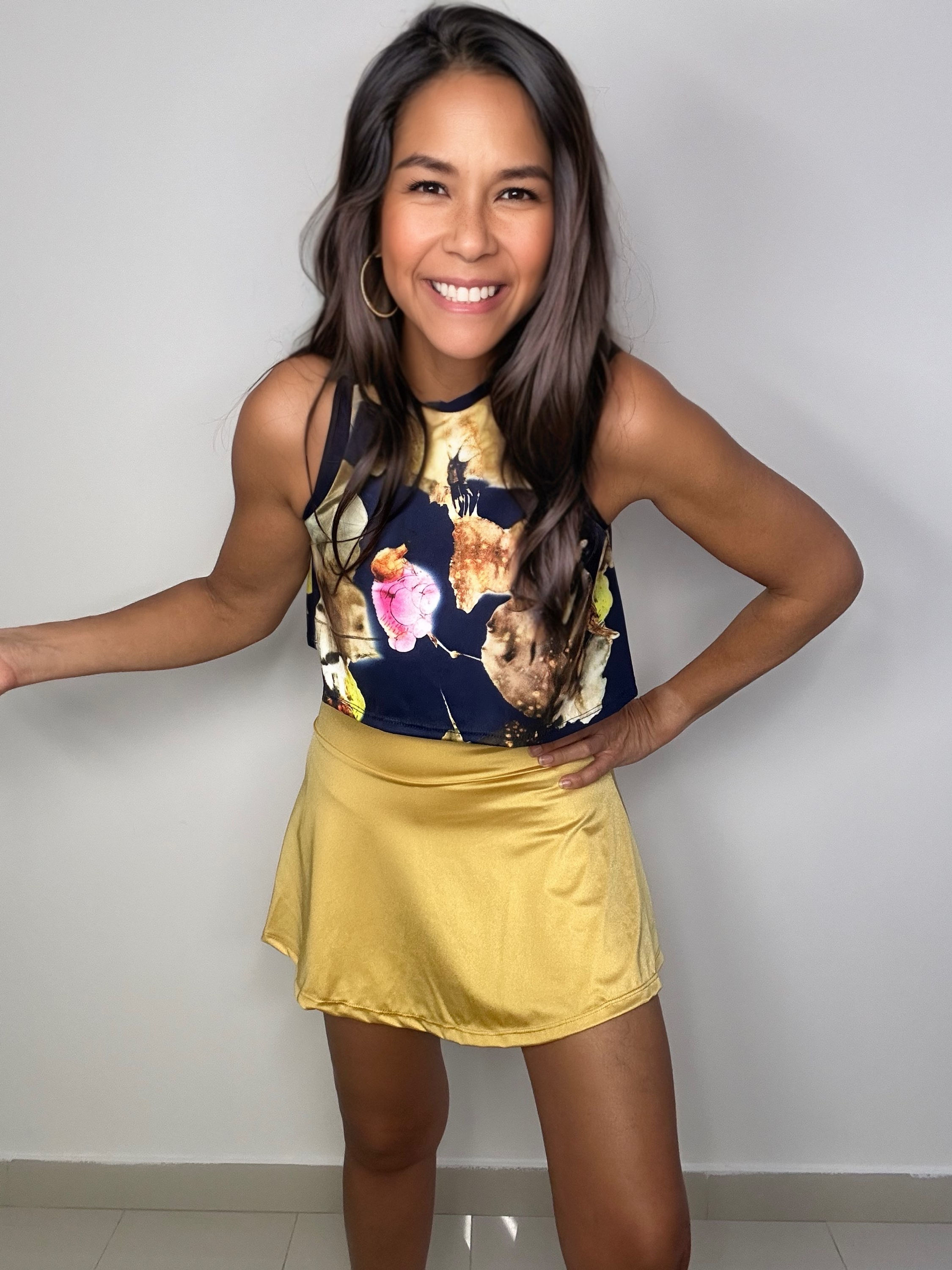 Dulce Top- Watercolor Flowers 