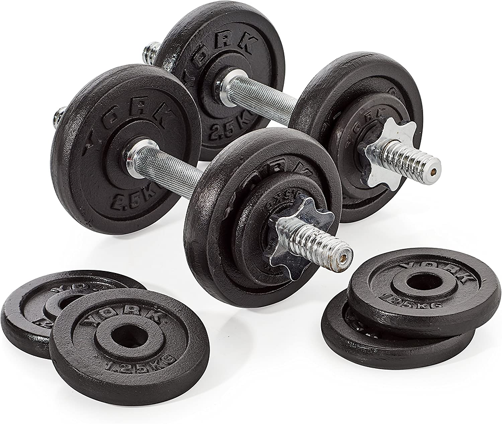 Miniatura: Cast Chrome Dumbbell Spinlock - Adjustable Dumbbell Free Weights Set
