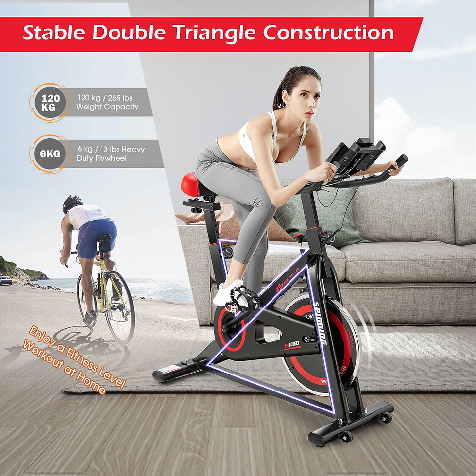 Thumbnail: Indoor Stationary Exercise Bike with LCD Monitor