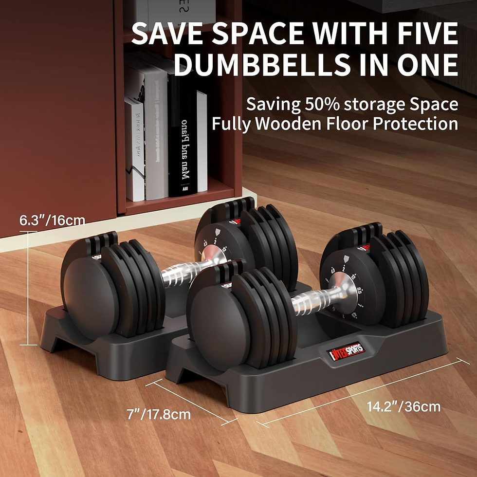 Thumbnail: 12Kgx2 Adjustable Dumbbells for Saving Place