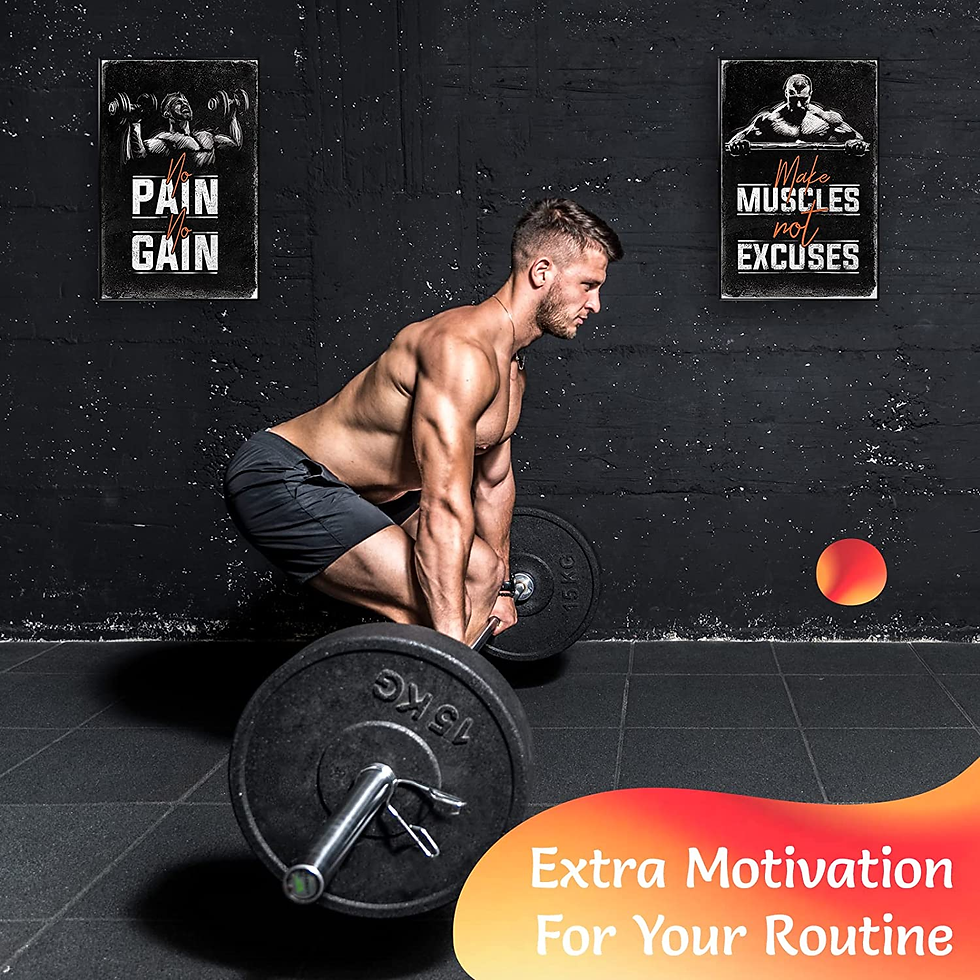 Thumbnail: Motivational Posters for Gym, Workout Posters for Home Gym,Gym Wall Art, 4 Set 1