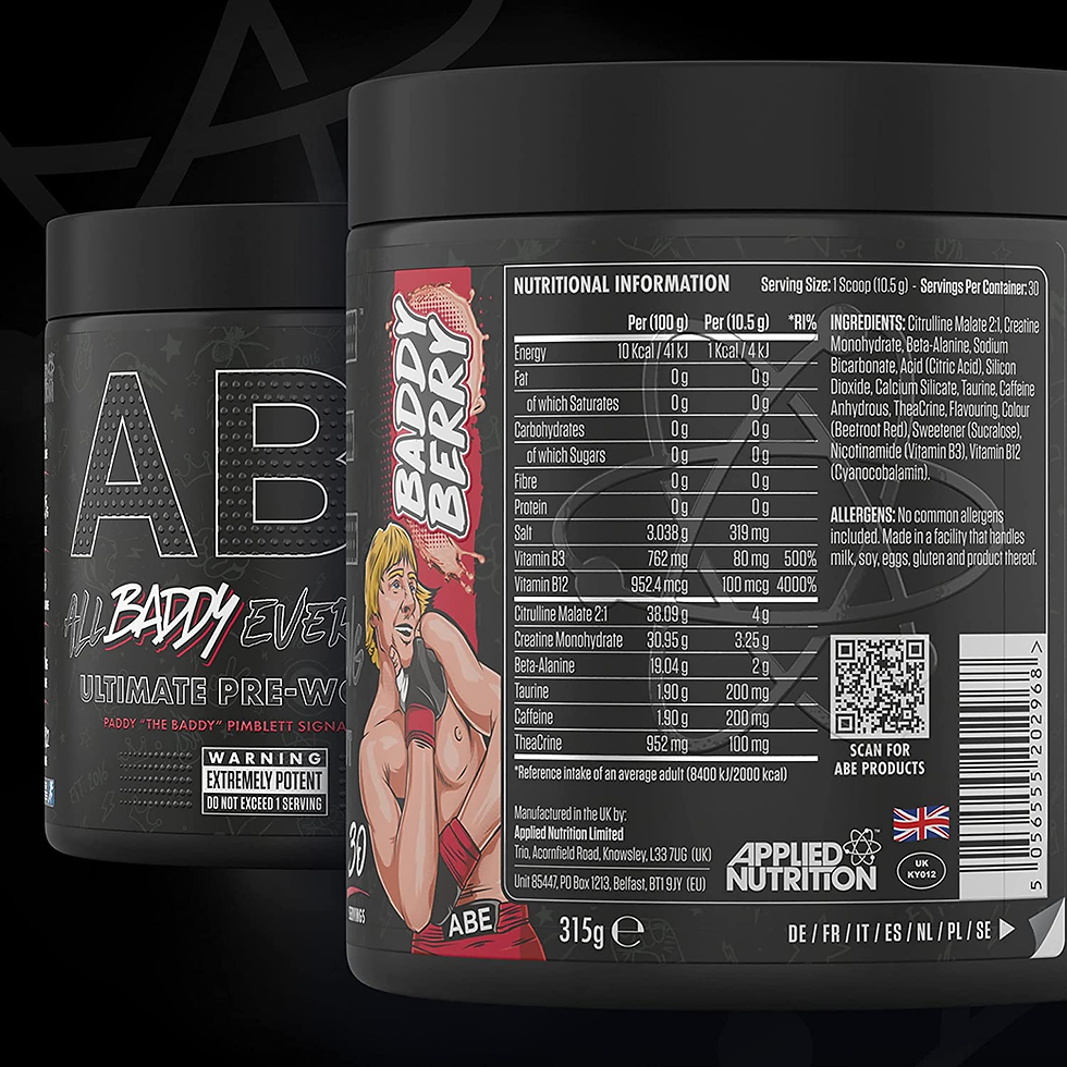 Thumbnail: Bundle ABE Pre Workout 375G + 750Ml Steel Protein Shaker | All Black Everything 
