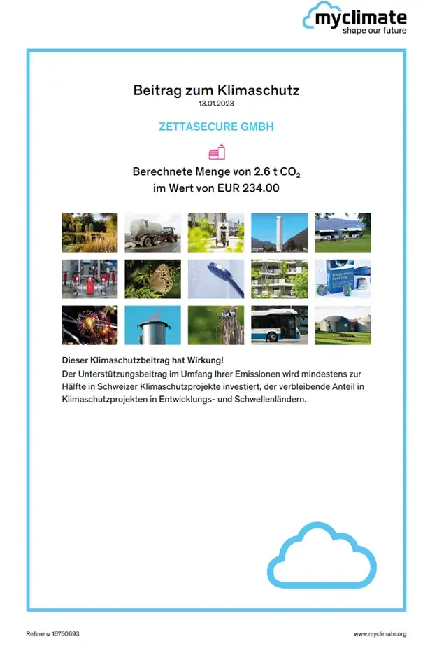 Kompensation 2022 - Nächster Schritt in unserer Nachhaltigkeitsstrategie