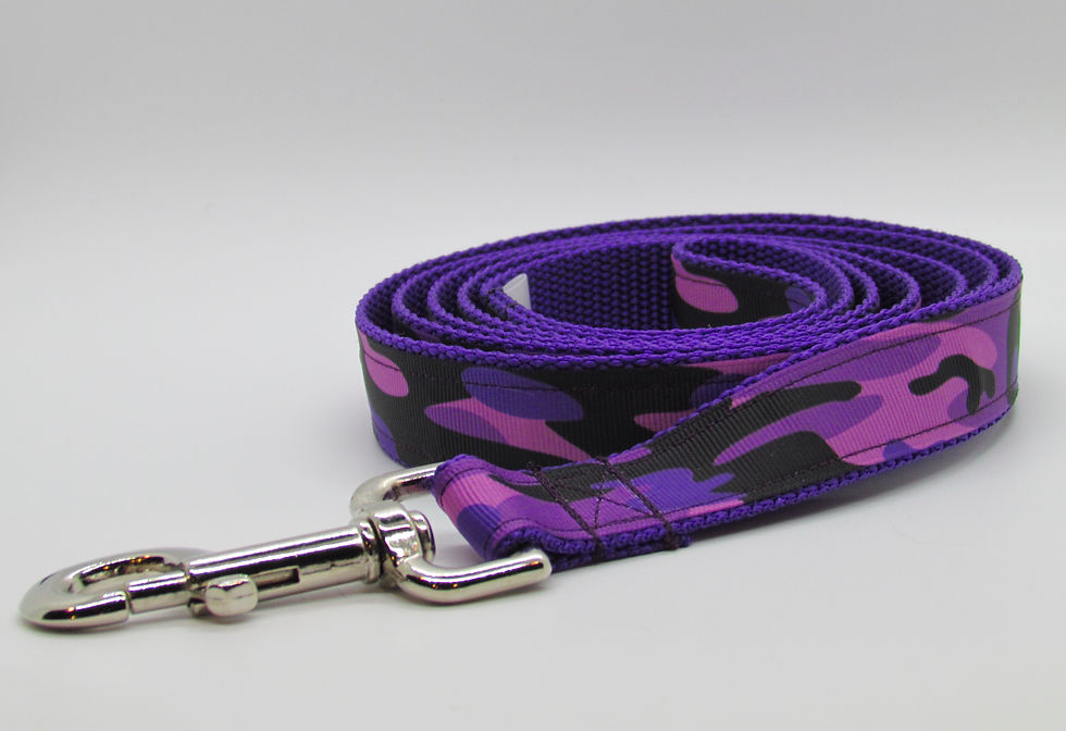 Purple Camouflage Dog Leash