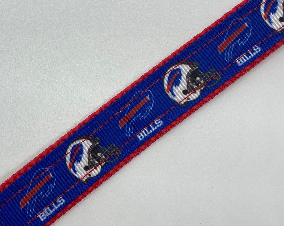 Thumbnail: Small Buffalo Football (Blue)  Dog Collar