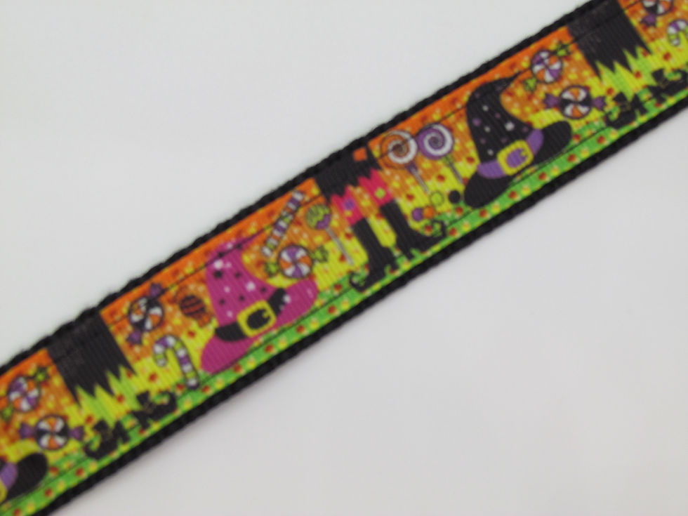 Thumbnail: Halloween Witch's Feet Dog Collar