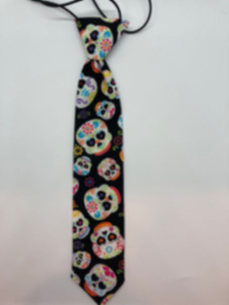 Halloween Sugar Skulls Dog Neck Tie