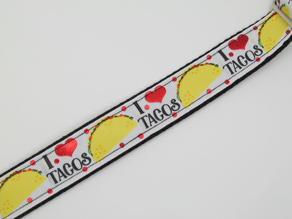 Thumbnail: I LOVE TACOS Dog Collar