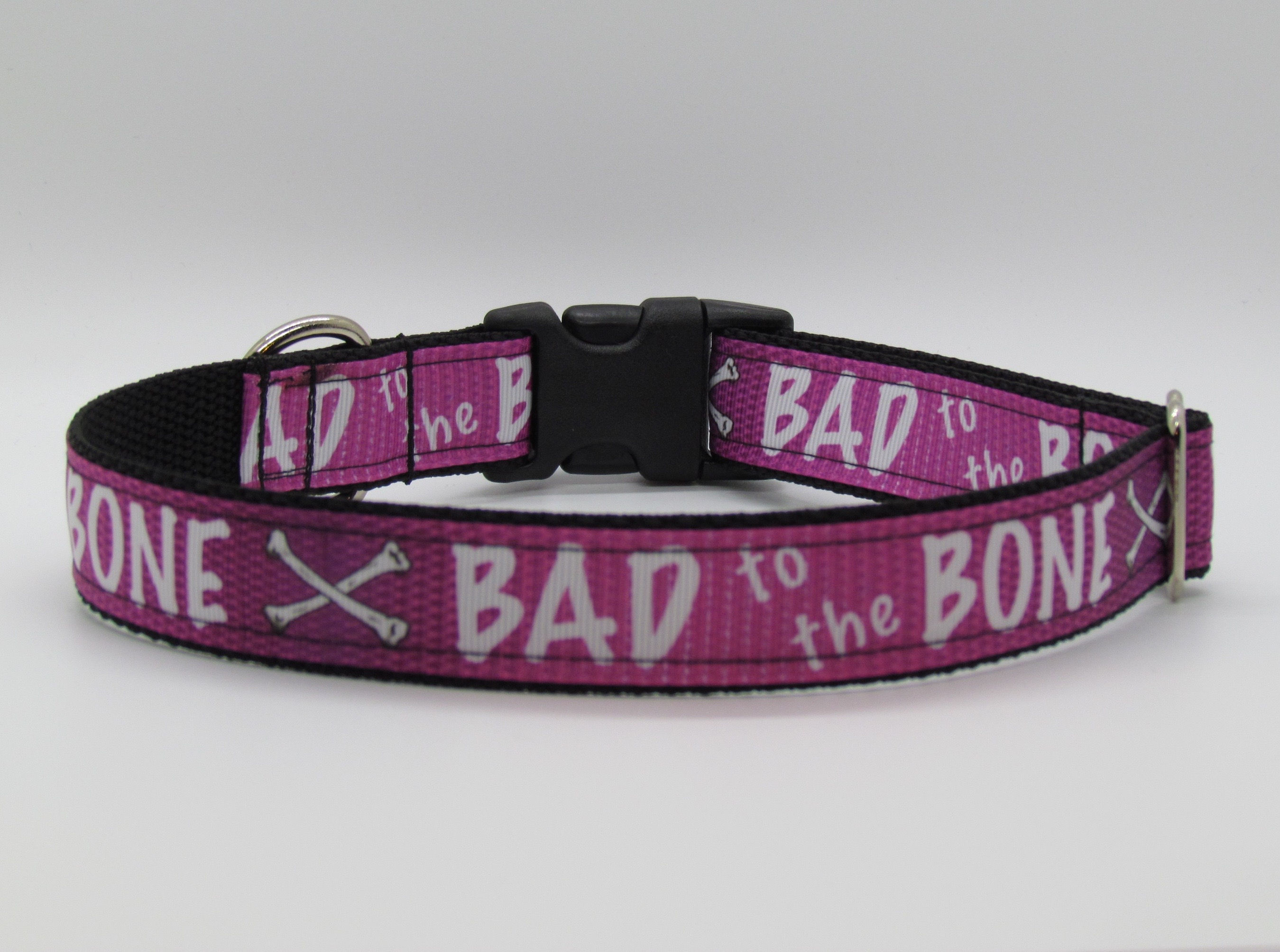 Bad to the Bone (Pink) Dog Collar