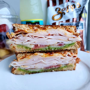Smoked Turkey Pesto Sandwich