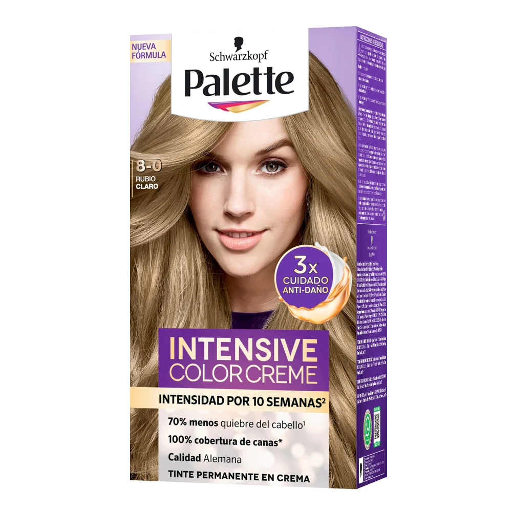 TINTE PERMANENTE 8-0 PALETTE COLOR CREME