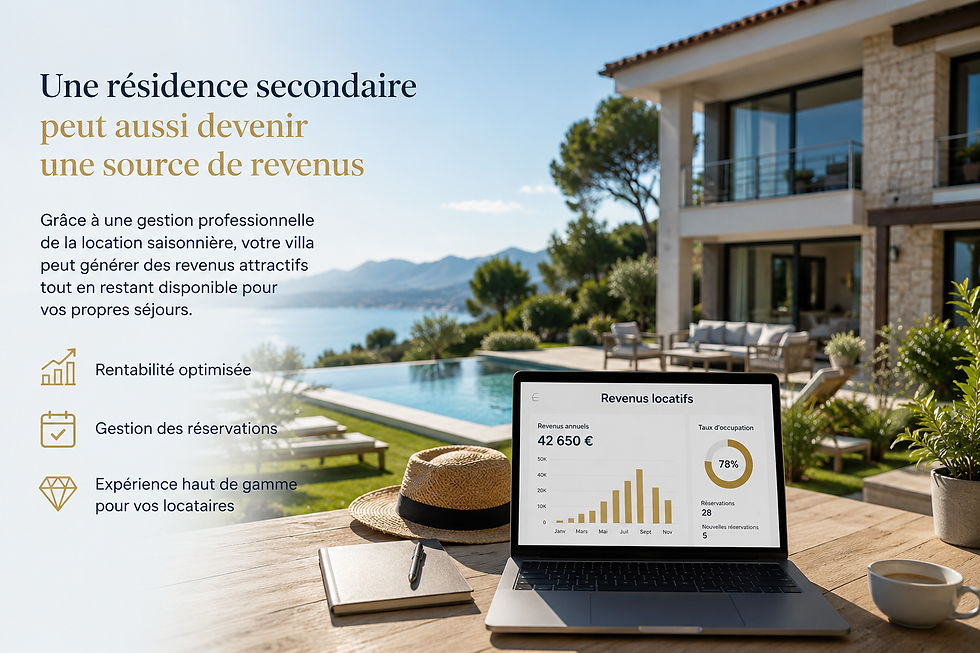 Gestion des revenus d'une villa de luxe sur la côte d'azur