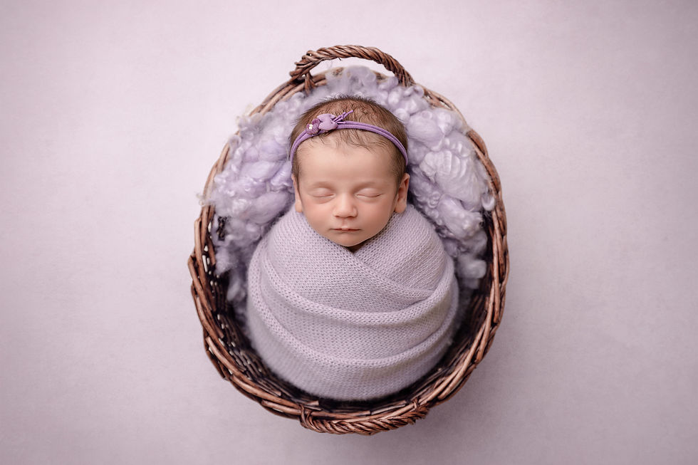 A photograph of a baby taken by a newborn photographer in Coventry