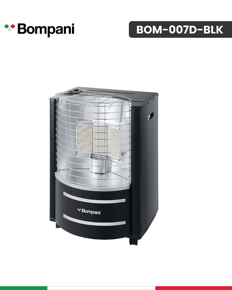 مدفأة غاز بومباني أسود 3 شمعات