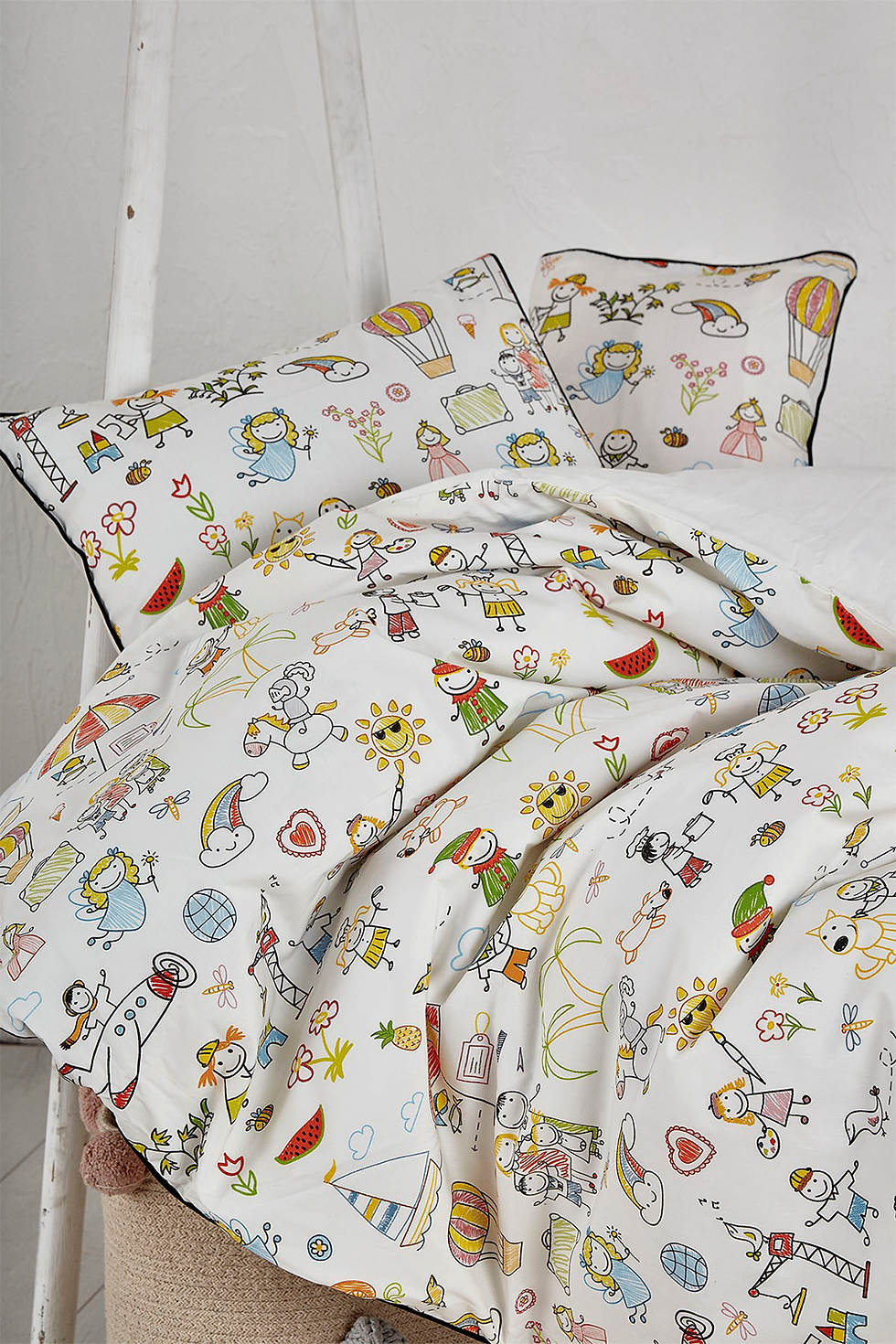 Küçük resim: Ecocotton Carnaval Krem Organik Bebek Nevresim Takımı