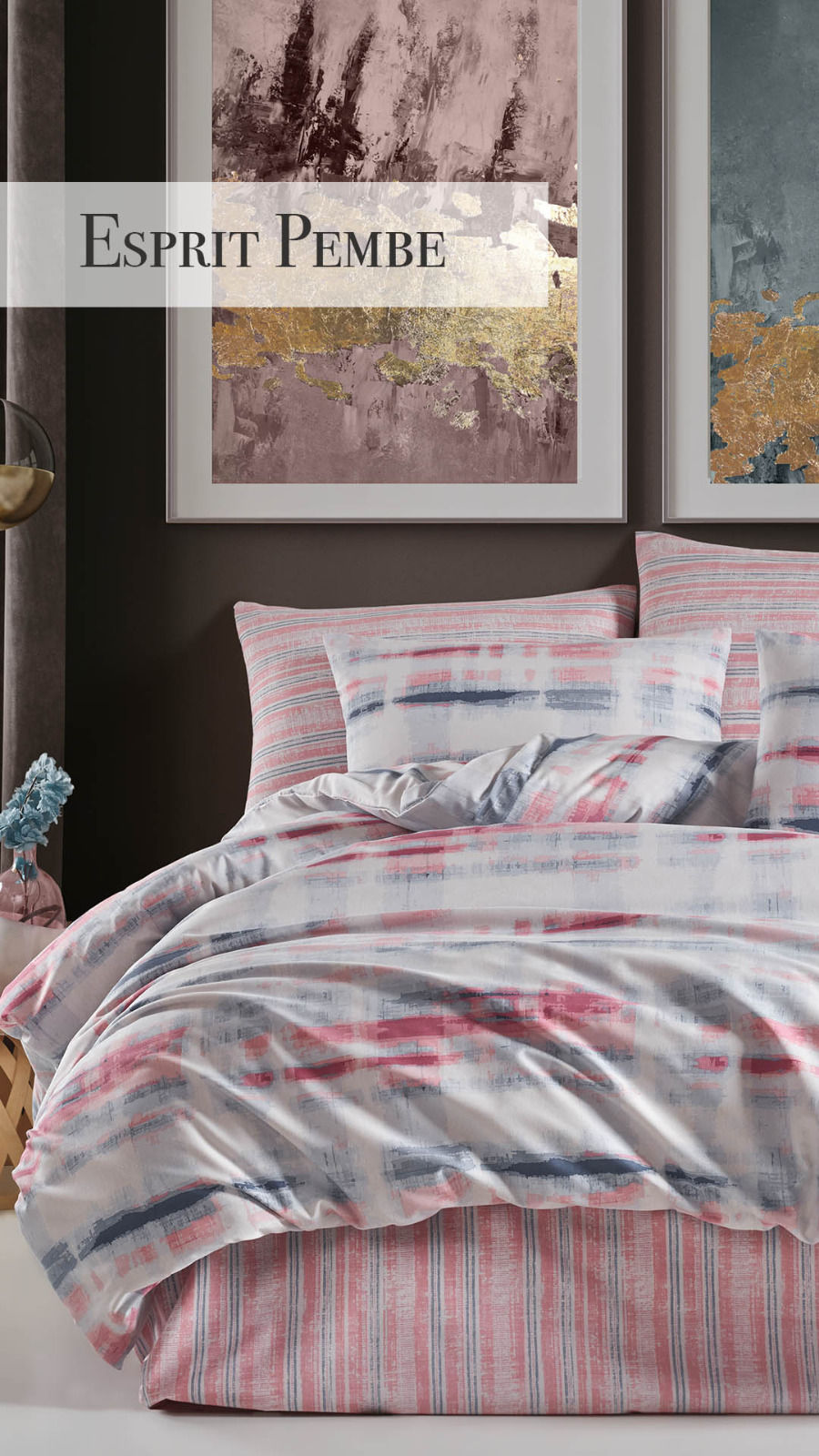 İyi Geceler İstanbul Fusion Nevresim Takımı - Esprit Pembe