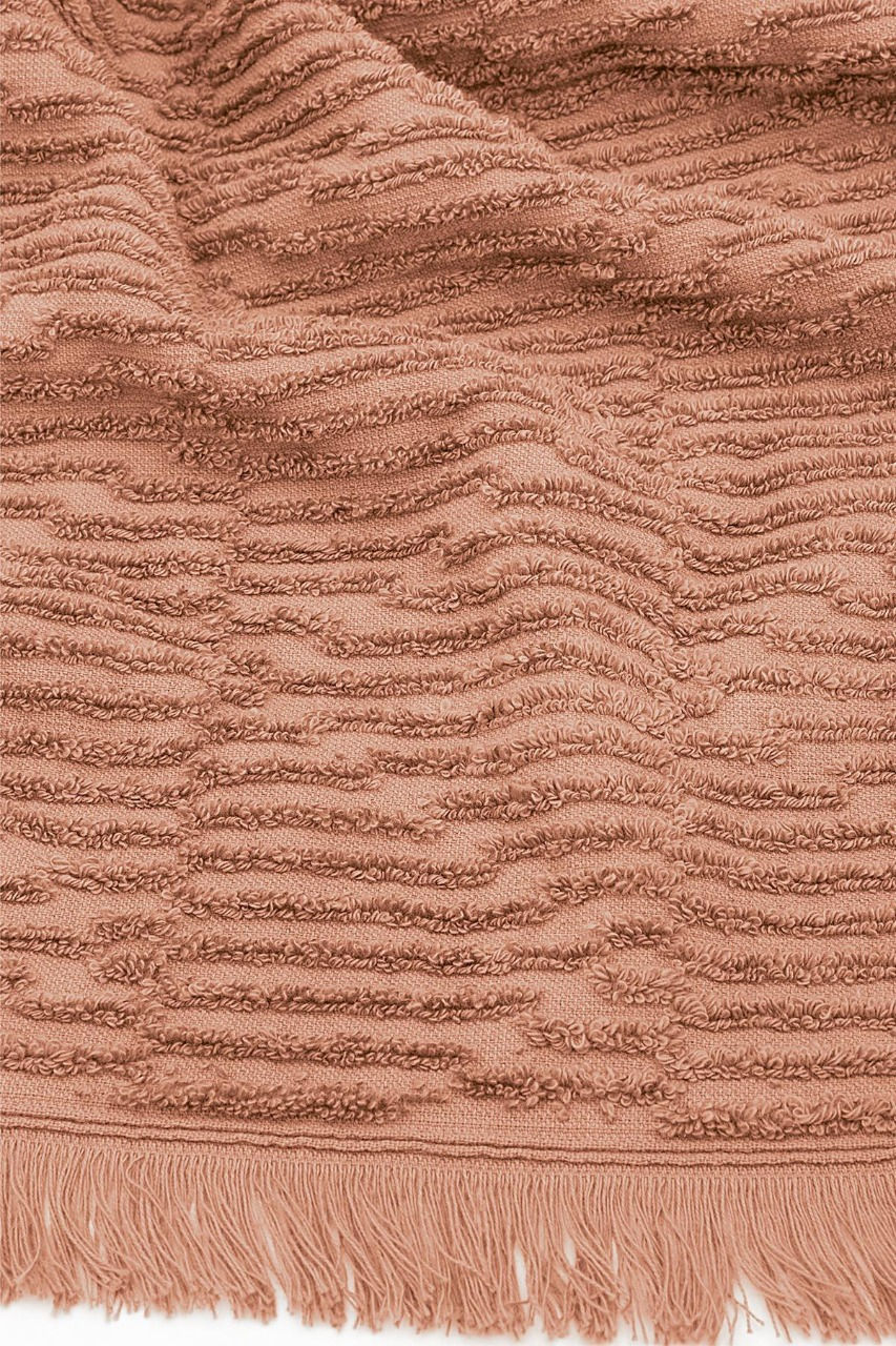 Küçük resim: Green Black Anisa El Yüz Havlusu %100 Pamuk Penye Jakarlı - Terra