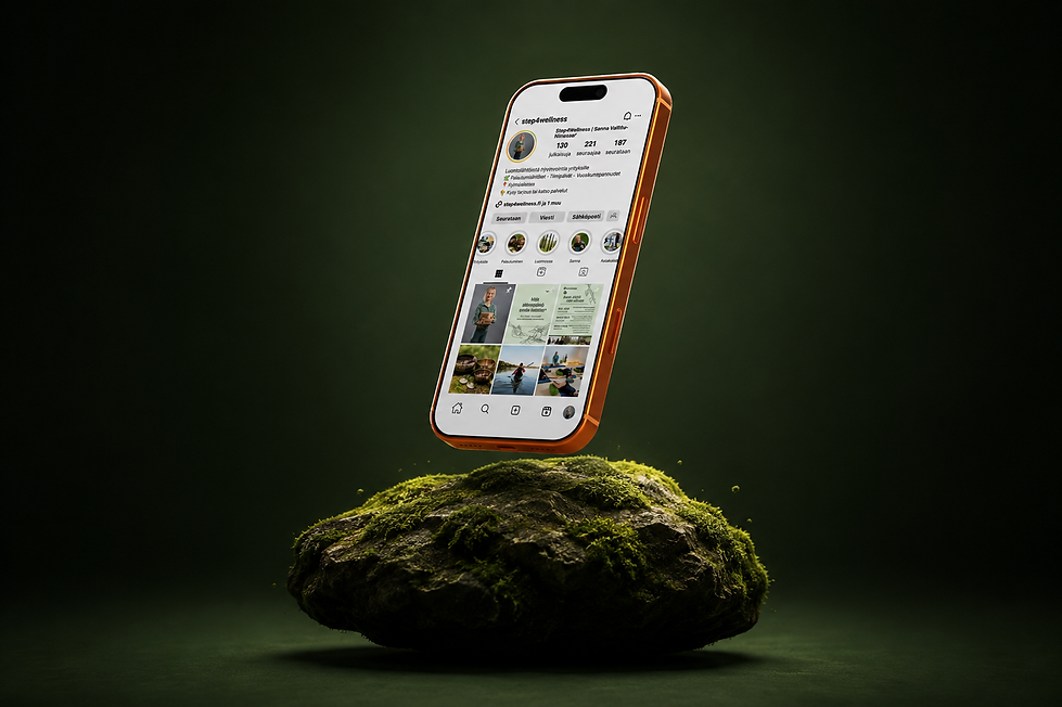 Step4Wellness social media marketing featuring the new visual identity