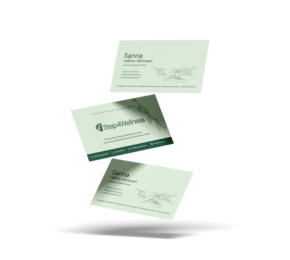 Step4Wellness visual identity applied across branded materials