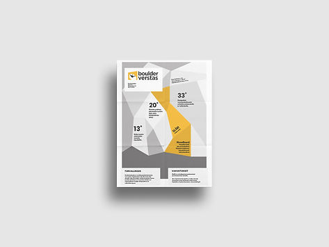 Boulderverstas sponsorship brochure designed for the first phase