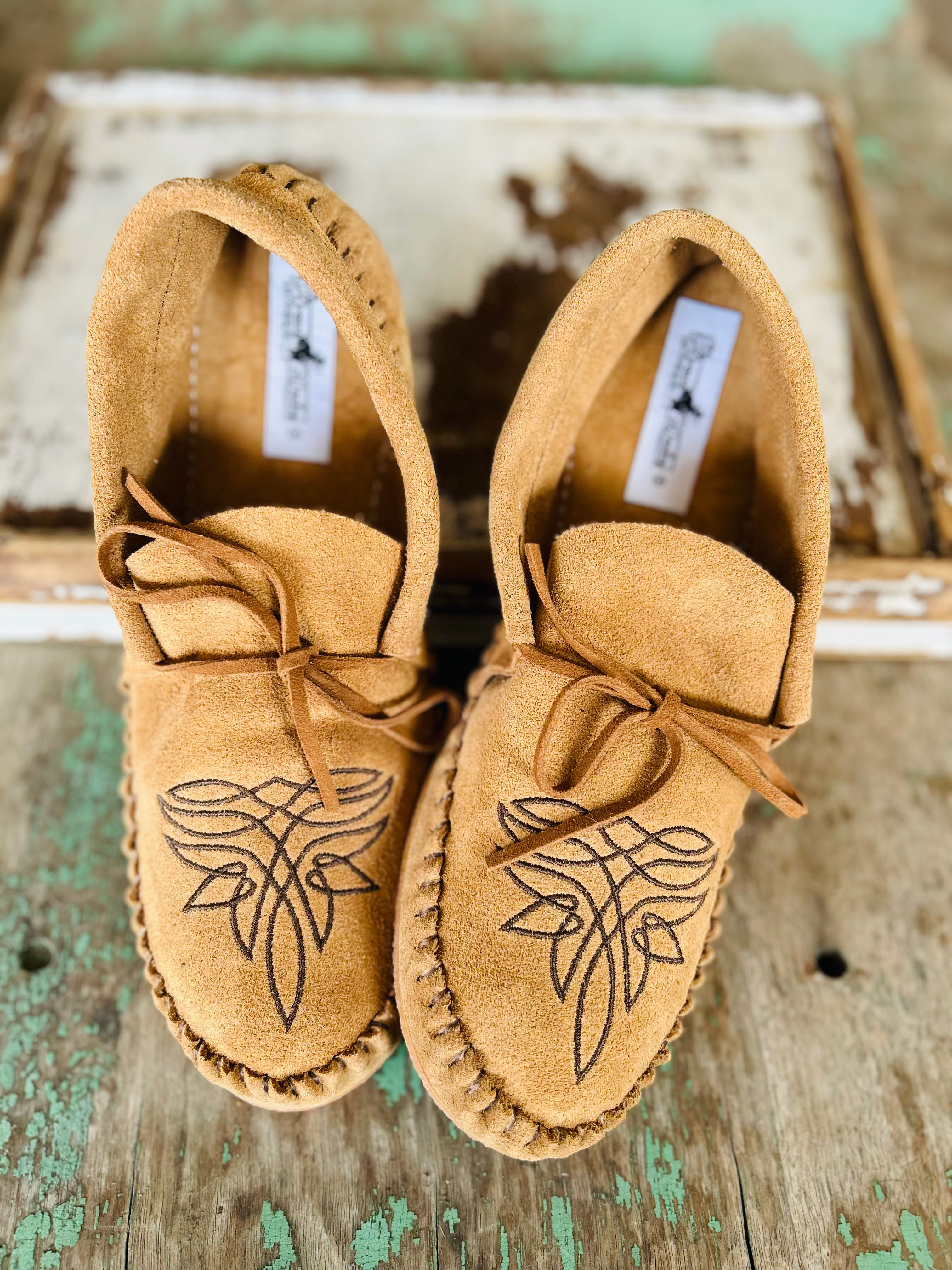 Brown Boot Stitch Muleys (Size 7)