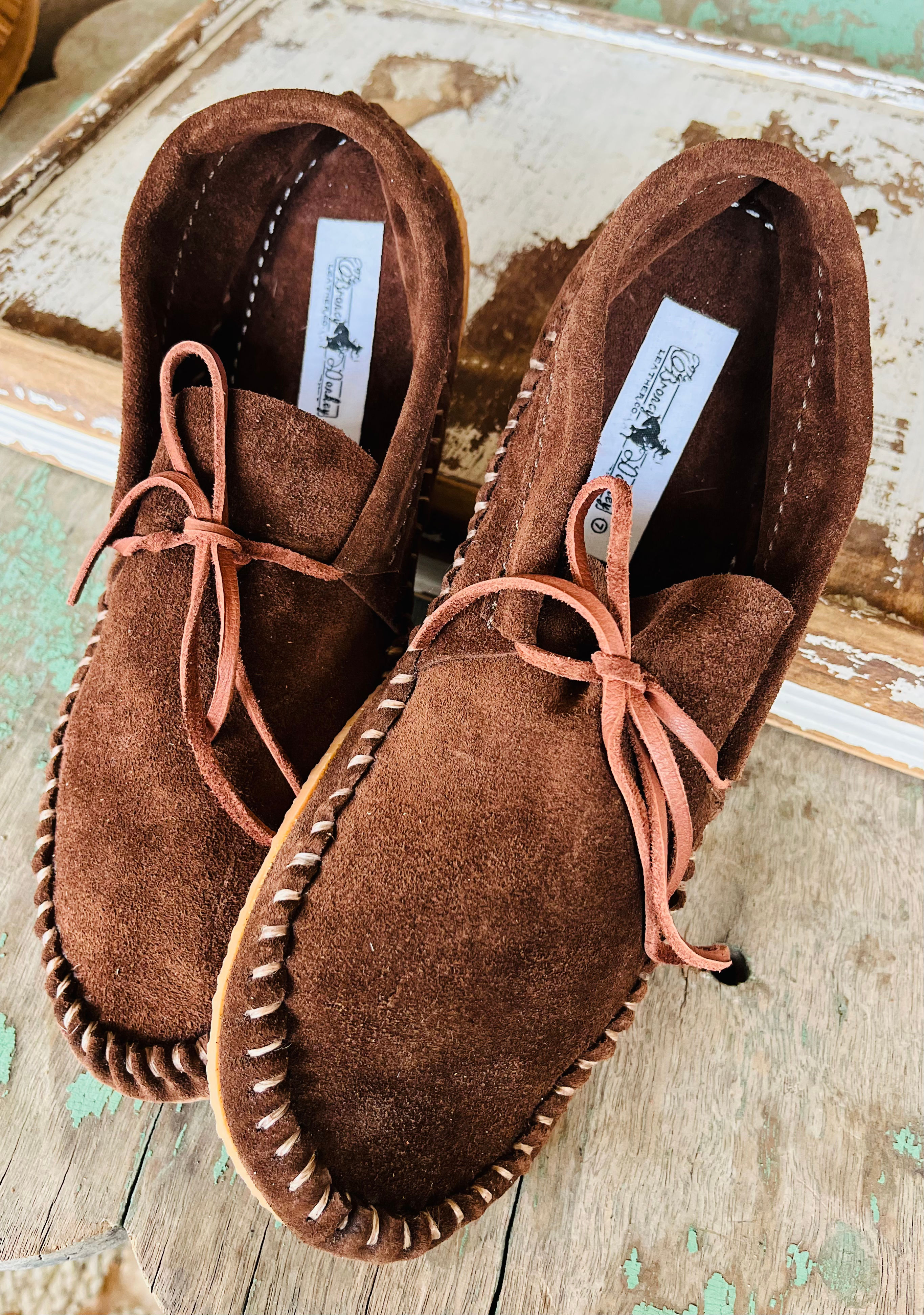 Brown Suede Muleys (Size 7)